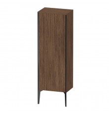 Duravit XViu Шкаф подвесной 50x36x133см с 3 стеклянными полками, (петли слева), цвет: walnut dark/чёрный матовый. XV1326LB221,  XV971500000