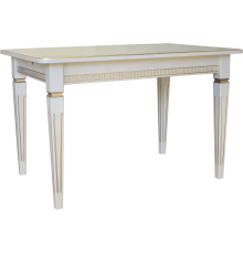 Обеденный стол Мебелик Васко В 87Н 150x90 см, слоновая кость, золото