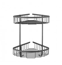 Полка Rose RW12H угловая, двойная, черная