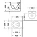 Duravit Darling New Унитаз подвесной компакт с вертикальным смывом, вкл. крепление Durafix, 36х48см., цвет: белый. 2549090000