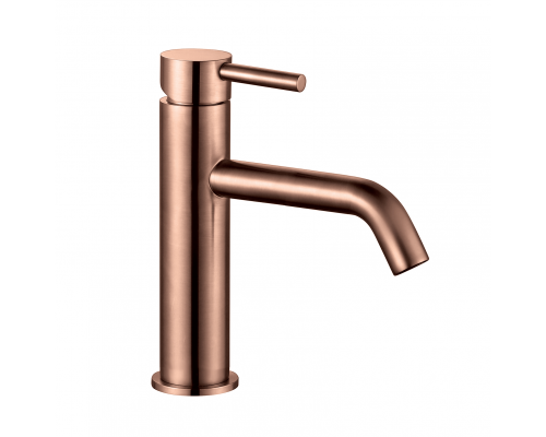 AQM6210BC Siena Смеситель для раковины 82 мм, гладкий, подводка ½ медь шлифованная AQM6210BC