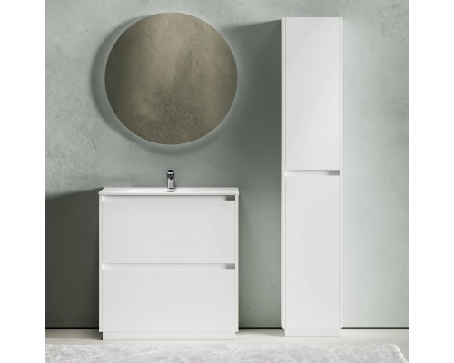 Мебель для ванной комнаты Sancos Libra Floor 80 белый глянец, белая раковина CN7005