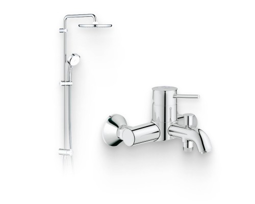 Душевой комплект Смеситель Grohe BauClassic 32865000 + Стойка Tempesta Cosmopolitan System 250 26675000 Душевой комплект Смеситель Grohe BauClassic 32865000 + Стойка Tempesta Cosmopolitan System 250 26675000