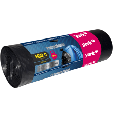 Мешки для мусора York Professional 090090 черные, 160 литров, 10 шт