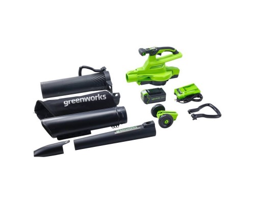 Воздуходувка аккумуляторная Greenworks GD40BVIIK5, 40V (АКБ 5 Ач и ЗУ)