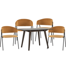 Обеденная группа Stool Group стол Gudi 120x75 см + стул Колин, 4 шт