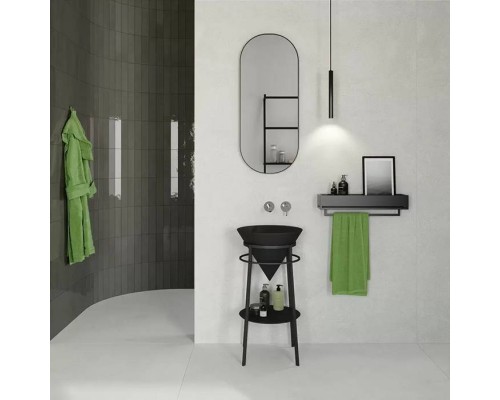 Kerama Marazzi Cono 42 Зеркало 42см., подвесное, цвет: черный матовый. CO.mi.P.42\BLK
