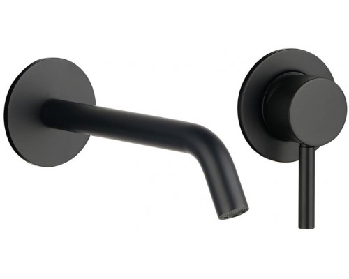 AQM6215MB Siena Смеситель для раковины 180 мм, настен., на 2 отв., комплект, черный мат AQM6215MB