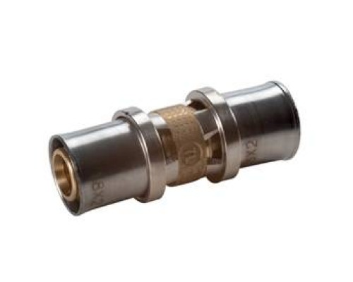 Муфта, Giacomini, RM102, 32 x 3, 32 x 3, латунь, равнопроходная, для труб GIACOTHERM, GIACOFLEX, многослойных и полибутиленовых