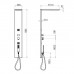 Bossini Manhattan Душевая панель из стали, 150х20х53см, с 4мя функциями, термостат, настенная, цвет: хром. L00897.030