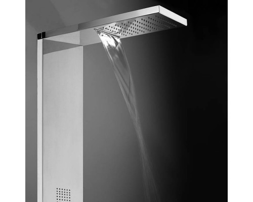 Bossini Manhattan Душевая панель из стали, 150х20х53см, с 4мя функциями, термостат, настенная, цвет: хром. L00897.030