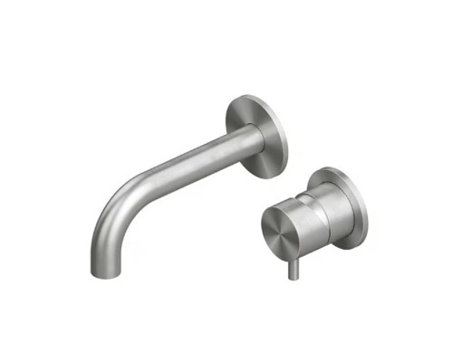 QuadroDesign Source Смеситель для раковины, встраиваемый, излив: 19см., цвет: brushed stainless steel. 1313.00AS