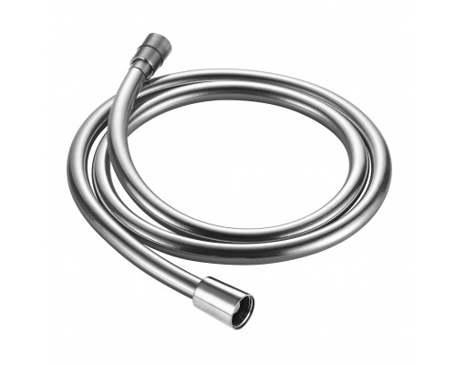 AQM1502CR Шланг душевой, ПВХ, 1500 мм, с латунной конической гайкой и защитой от скручивания, хром AQM1502CR