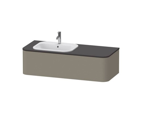 Duravit Happy D.2 Plus Тумба подвесная 130x55x35.4см, с раковиной и 2 ящиками, SX, цвет: stone grey satin matt. 0483600000, HP4952L9292, HP031KL8080 Duravit Happy D.2 Plus Тумба подвесная 130x55x35.4см, с раковиной и 2 ящиками, SX, цвет: stone grey satin matt. 0483600000, HP4952L9292, HP031KL8080