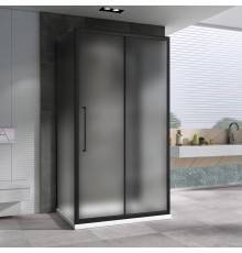 Душевой уголок Abber Schwarzer Diamant AG30140BMH-S90BM-S90BM 140x90, профиль черный, стекло матовое
