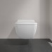 VilleroyBoch Venticello Унитаз подвесной 375*560*330, безободковый, в комплекте сиденье SlimSeat, микролифт, цвет альпийский белый. 4611RS01