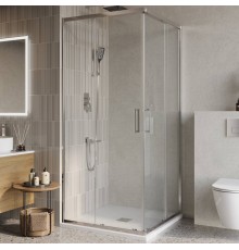 Душевой уголок BelBagno Luce A-2-90-C-Cr, 90x90, профиль хром, стекло прозрачное