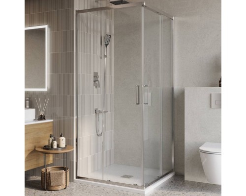Душевой уголок BelBagno Luce A-2-90-C-Cr, 90x90, профиль хром, стекло прозрачное