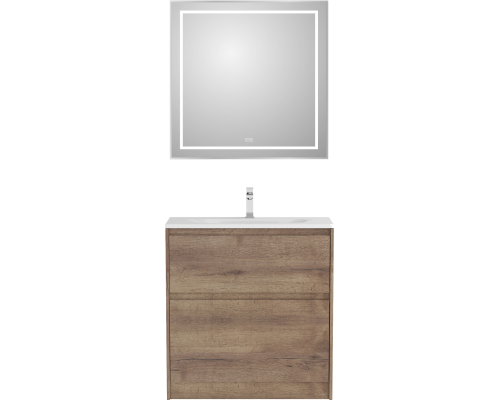 Мебель для ванной комнаты BelBagno Kraft 39 80 напольная, rovere tabacco, раковина BB-8099-3-80
