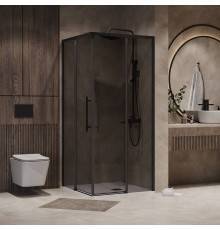 Душевой уголок Niagara Nova NG-2830-34BLACK 100x100, профиль черный матовый, стекло тонированное