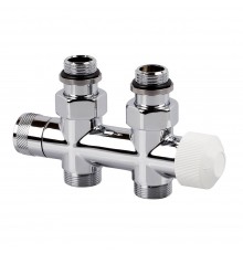 Узел нижнего подключения термостатический SR Rubinetterie прямой 1/2 х3/4 Е Хром 0686-1500C0E0