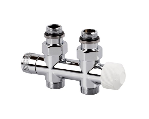 Узел нижнего подключения термостатический SR Rubinetterie прямой 1/2 х3/4 Е Хром 0686-1500C0E0