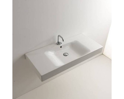 Kerasan Cento Раковина 100х45 см, 1 отв., цвет: белый. 355001*1 Kerasan Cento Раковина 100х45 см, 1 отв., цвет: белый. 355001*1