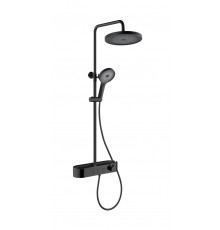 AQM8009B Душевая система со смесит. (верхн. душ 260мм, ручн. душ 3 режима, каскад. излив), черный AQM8009B