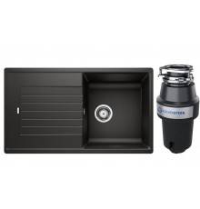 Комплект Мойка Blanco Zia 5S 526016 черная + Измельчитель KUCHENSTERN Muhle