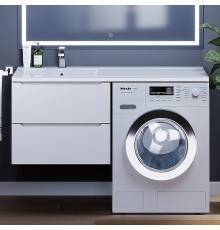 Тумба с раковиной Uperwood Tanos 120 L под стиральную машину, подвесная, белый