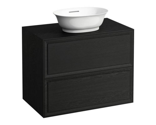 Laufen New Classic База подвесная 77.5х45.5х60см с раковиной, 2 ящика, цвет: черный дуб. 8.1285.2.000.112.1,  4.0601.2.085.628.1