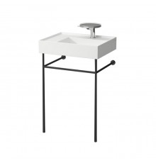 Laufen Kartell Консоль 53.5х44х79см, с раковиной на 1 отв,, напольная, Sx, покрытие LLC, цвет: черный матовый. 3.8533.5.450.000.1,  8.1033.5.000.104.1