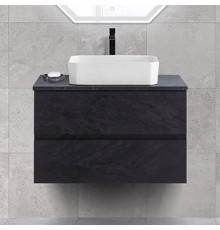 Тумба с раковиной Cezares Molveno 46 80 nero, со столешницей