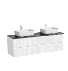 Тумба с раковиной Sancos Snob T 160, bianco, столешница черный мрамор TT160A1X, раковина CN5043