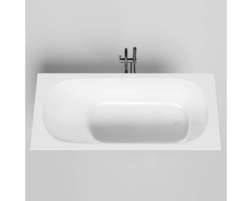 Salini Ornella Kit Встраиваемая ванна 170х75х60cм, овальная чаша, донный клапан, сифон, щелевой слив-перелив, S-Sense, цвет: белый матовый. 102411M