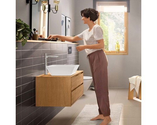 Hansgrohe Rebris E Смеситель для раковины, 1 отв., CoolStart, с донным клапаном, цвет: хром. 72581000 Hansgrohe Rebris E Смеситель для раковины, 1 отв., CoolStart, с донным клапаном, цвет: хром. 72581000