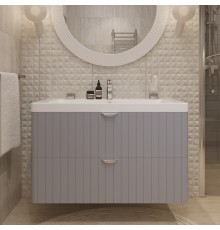 Тумба с раковиной STWORKI Ларвик 105 серая матовая