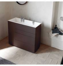 NOORTH milldue edition TOUCH Комплект мебели 100х40х88см, напольный, 3 ящика, слив в пол, раковина Milltek, смеситель H2O, цвет: Fango матовый. 9612,  2917.2.21