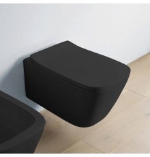 Artceram A16 Унитаз подвесной, 36х52см., с креплениями, цвет: черный матовый. ASV006 17 00