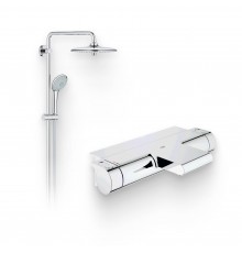 Душевой комплект Термостат Grohe Grohtherm 2000 New 34464001 для ванны с душем + Стойка Euphoria 27421002