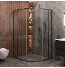 Душевой уголок Cezares Molveno RH 11 120+110 C GM IV, 120х110 см, профиль оружейная сталь, стекло прозрачное