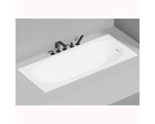 Salini Ornella Kit Встраиваемая ванна 170х75х60cм, овальная чаша, донный клапан, сифон, щелевой слив-перелив, S-Sense, цвет: белый матовый. 102411M