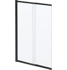 Шторка на ванну KERAMA MARAZZI Vetro VE.100.BSD.BLK.M 100x150, профиль матовый черный