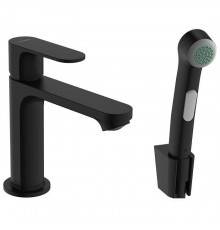 Hansgrohe  Rebris S Смеситель для раковины 110, с гигиеническим душем, цвет: черный матовый. 72215670