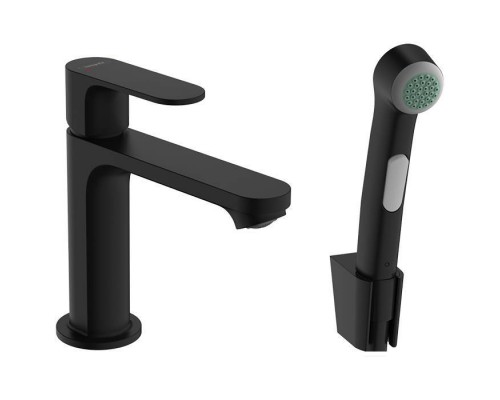 Hansgrohe  Rebris S Смеситель для раковины 110, с гигиеническим душем, цвет: черный матовый. 72215670