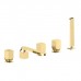 Cisal Hi-Rise Смеситель на борт ванны, 5 отв., с ручным душем, цвет: Gold Brushed. RI0002602W