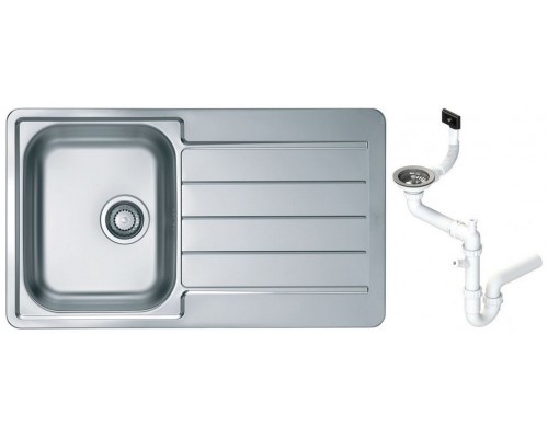 Alv 1065560 Line 20 Мойка I обор, 1 чаша, 0,7 мм, NAT, 3½ 860х500х160 мм+сифон 1130551, шк 450 1065560
