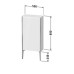 Duravit XViu Шкаф подвесной 50x24x89см, с 1 дверью, 2 стеклянными полками (петли справа), цвет: белый глянцевый/champagne matt. XV9714B1,  XV1306RB122