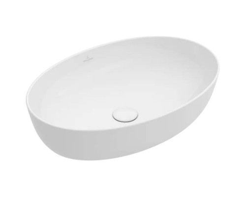 VilleroyBoch Artis Раковина 61х42х12.5см., накладная, без отв., без перелива, TitanCeram, цвет: альпийский белый. 41986101