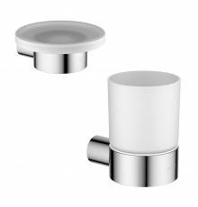 Набор Стакан AQUATEK Лира AQ4404CR хром + Мыльница AQ4403CR хром